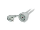 VALUE AC230V Câble prolongateur, prises type 2P+T allemand, blanc, 10 m