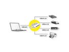 VALUE Hub métallique 4 ports type A, (1x USB 3.2Gen1 + 3x USB 2.0), câble de raccordement type A+C