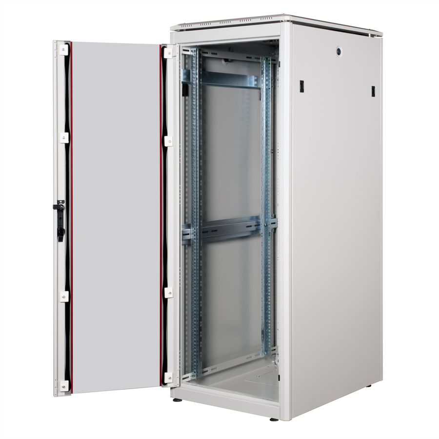ROLINE 19" Baie réseau Pro 32U, 600x800 LxP Porte verre gris