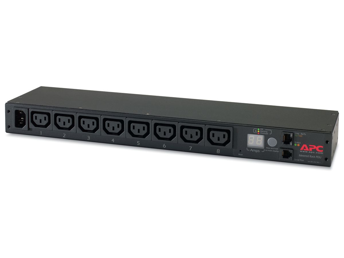 APC AP7820B - Bandeau de prises, avec compteur, 1U, 10 A, 230 V, 8xC13