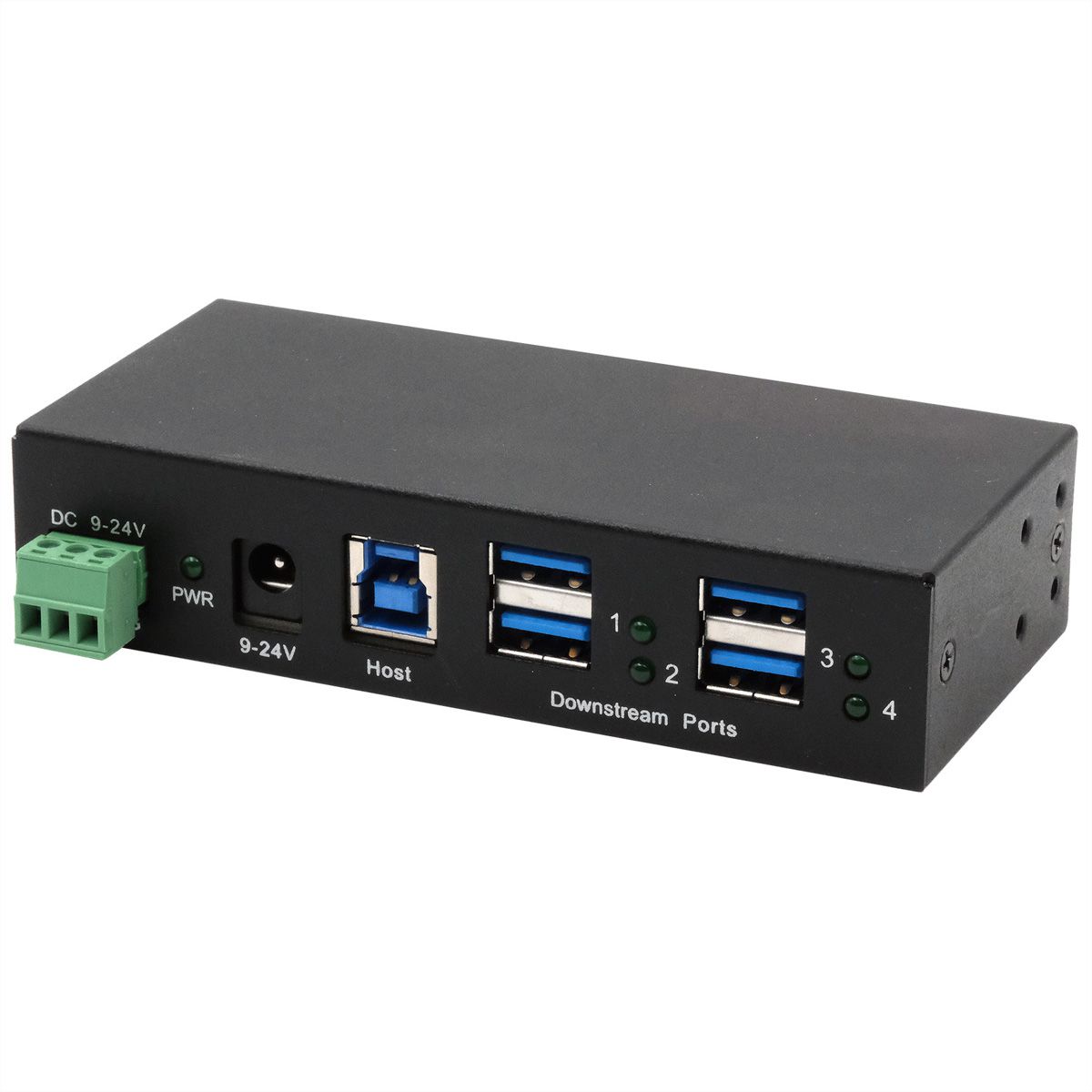 EXSYS EX-1244HMS HUB 4 ports USB 3.2 Gen 1 Din-Rail kit et mur VIA VL813 Chipset