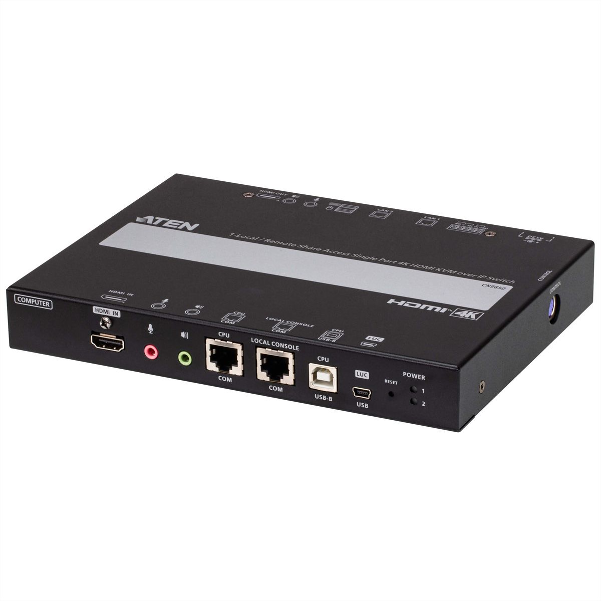 ATEN CN9850 Commutateur KVM sur IP 4K HDMI à port unique, 1-Accès local / distant partagé