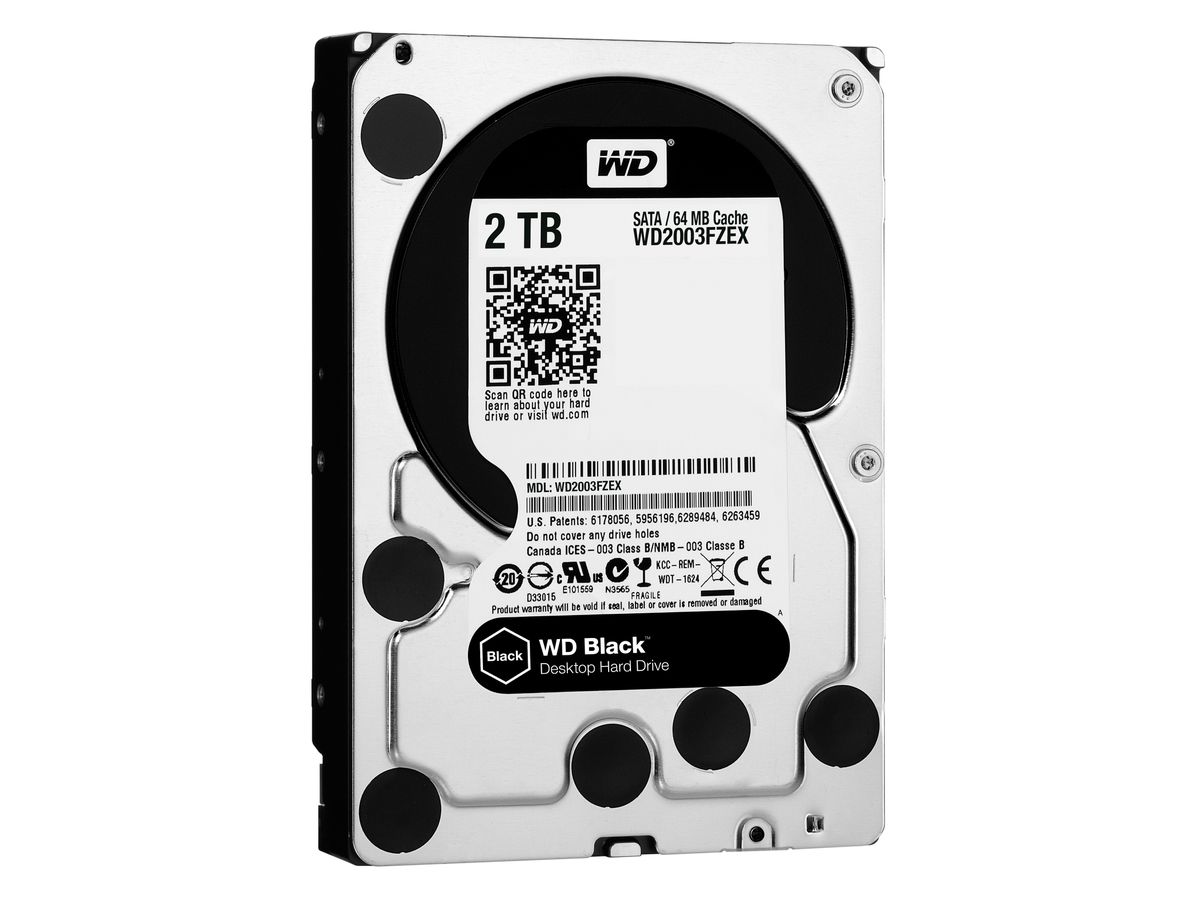 Western Digital Black disque dur 2 To 7200 tr/min 64 Mo 3.5" Série ATA III