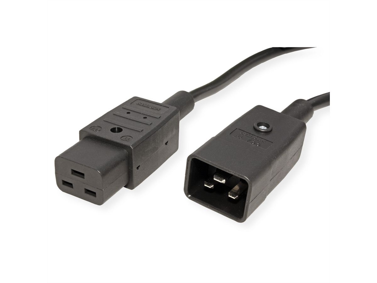 BACHMANN Câble IEC320/C19-C20 16A/250V, noir, 0,5 m
