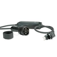 ROLINE Câble portable de recharge VE CEE7/7 - Type2, 1 phase, 250VAC (1P+N+E), 32 A, 7,4 kW, 3 m