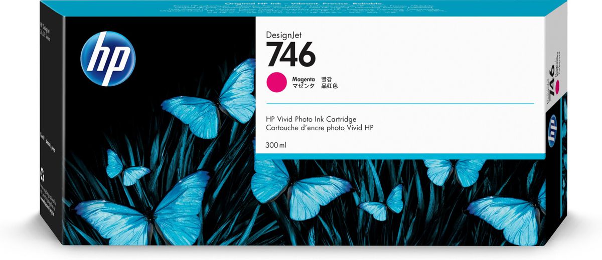 HP Cartouche d'encre DesignJet 746 de 300 ml magenta