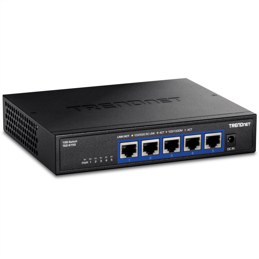 TRENDNET TEG-S750 Switch 10G à 5 ports, noir