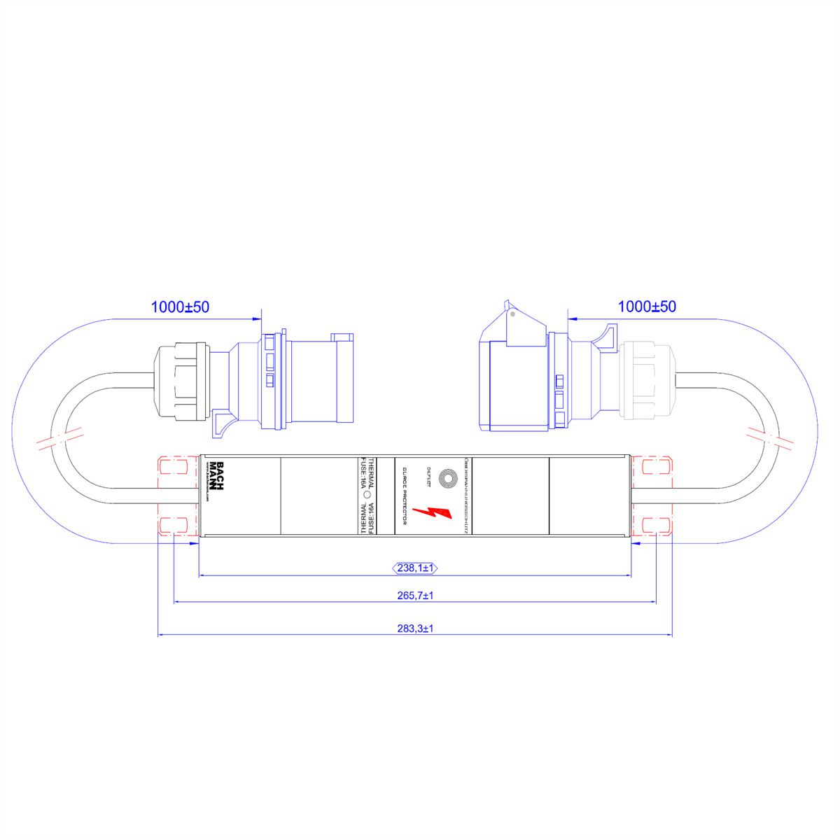 BACHMANN ALU 1U VM 1xSPD sans LED