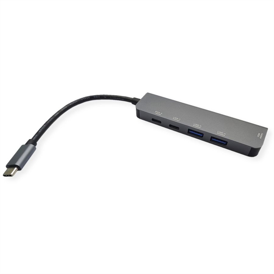 VALUE Station d'accueil USB type C, HDMI 4K60, 3x USB3.2 Gen1 (1x C + 2x A), 1x PD