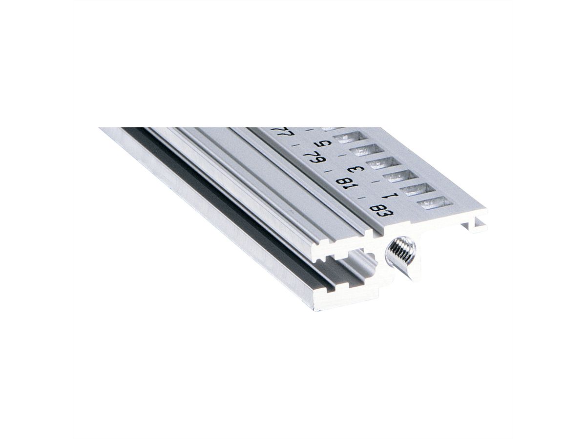 Rail horizontal SCHROFF, frontal, Type L-OD, Light, sans lèvre, 1000 mm