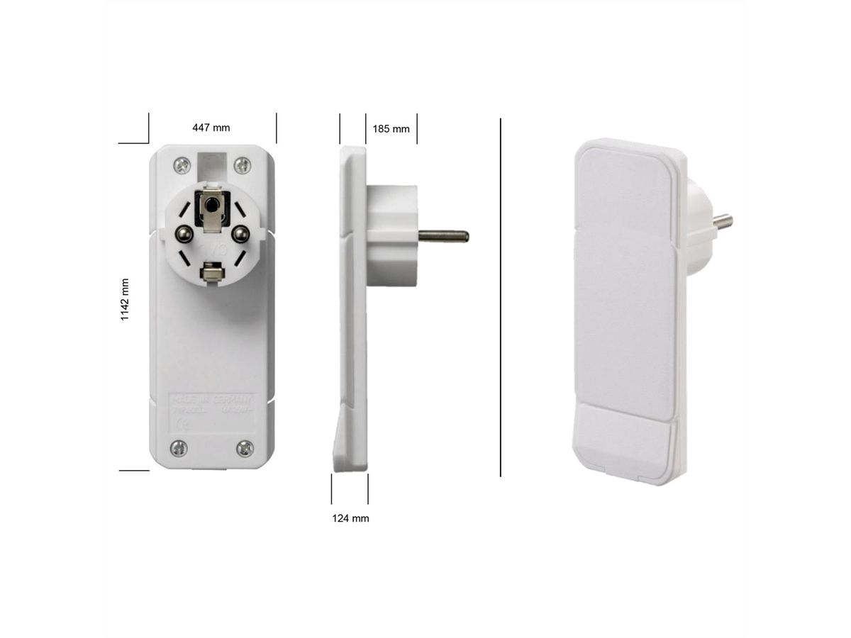 BACHMANN SMART PLUG Fiche de montage extra plate, blanc