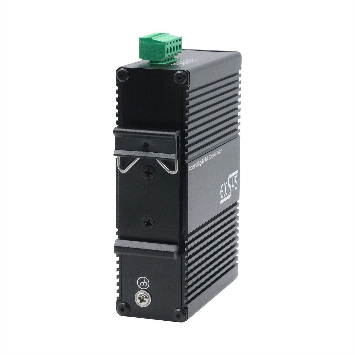 EXSYS EX-62030MPoE-SFP Mini Switch Gigabit SFP PoE+ industriel 5+1 ports, géré par le Web