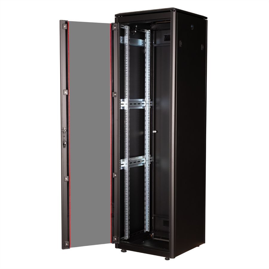 ROLINE 19" Baie réseau Pro 42U, 600x600 LxP Porte verre noir