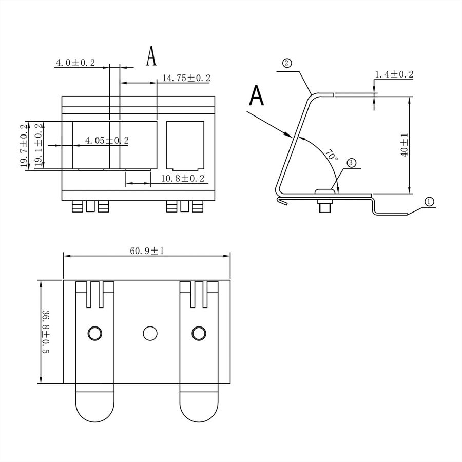 VALUE Adaptateur pour rail DIN, vide, pour 3 Keystones