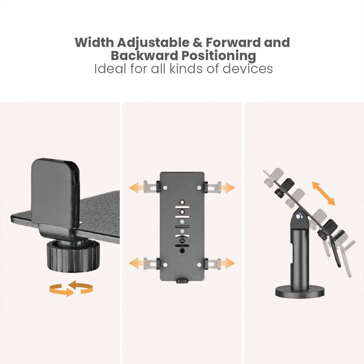 ROLINE Support universel pivotant/inclinable pour terminal de cartes de crédit