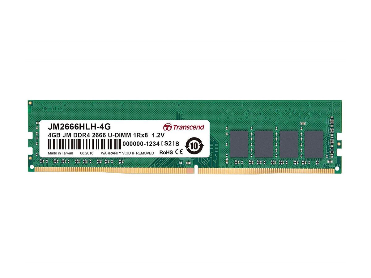 Transcend JM2666HLH-4G module de mémoire 4 Go 1 x 4 Go DDR4 2666 MHz