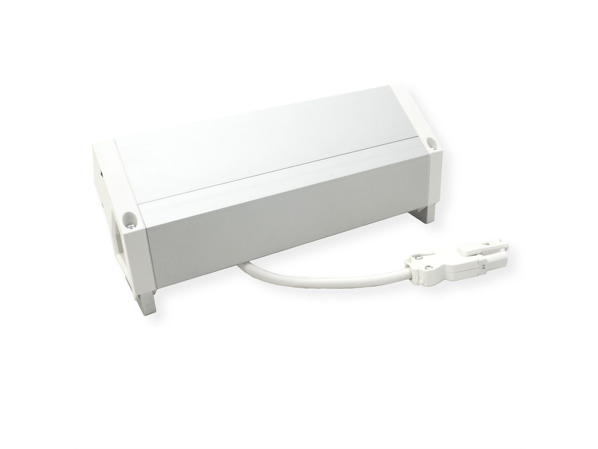 BACHMANN DESK2 ALU WHITE 2xUTE 1xUSB A/C 22W 1xinterrupteur 0,2m