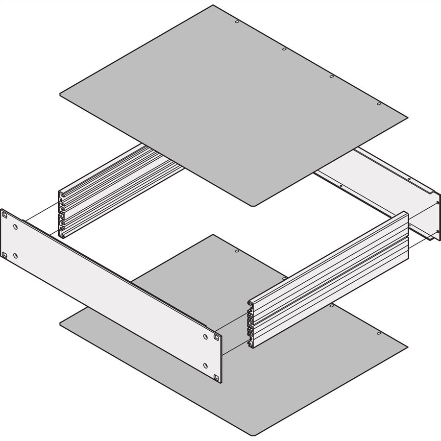 Plaque de recouvrement MultipacPRO SCHROFF, lisse, profondeur 220 mm