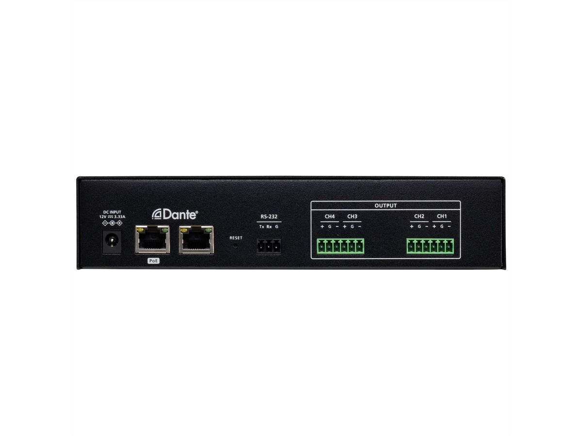 ATEN AD004E Mélangeur DSP avec entrée Dante à 4 canaux