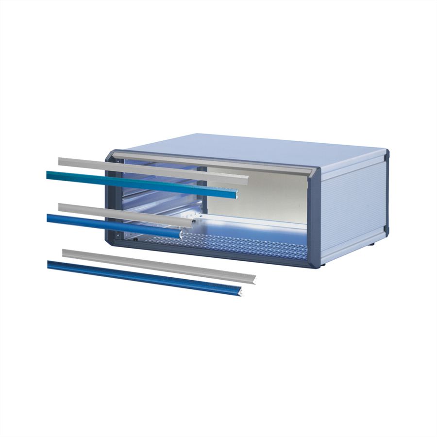 Éléments de design du boîtier PropacPRO SCHROFF, forme 1, RAL 5007, 63 CV