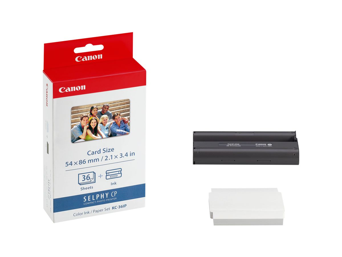 Canon Jeu d'encre couleur et de papier au format 54 x 86 mm KP-36IP, 36 feuilles