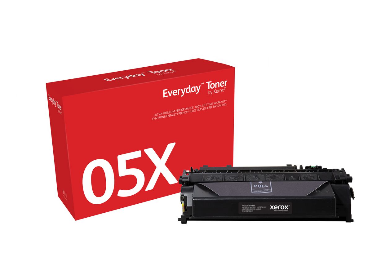 Everyday Toner Noir ™ de Xerox compatible avec HP 05X (CE505X/ CRG-119II/ GPR-41), Grande capacité