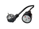 VALUE Câble prolongateur, prise type UTE, noir, 5 m