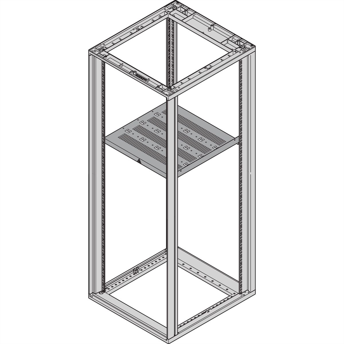 SCHROFF Novastar 19" étagère, fixe, 1 U 600W 900D