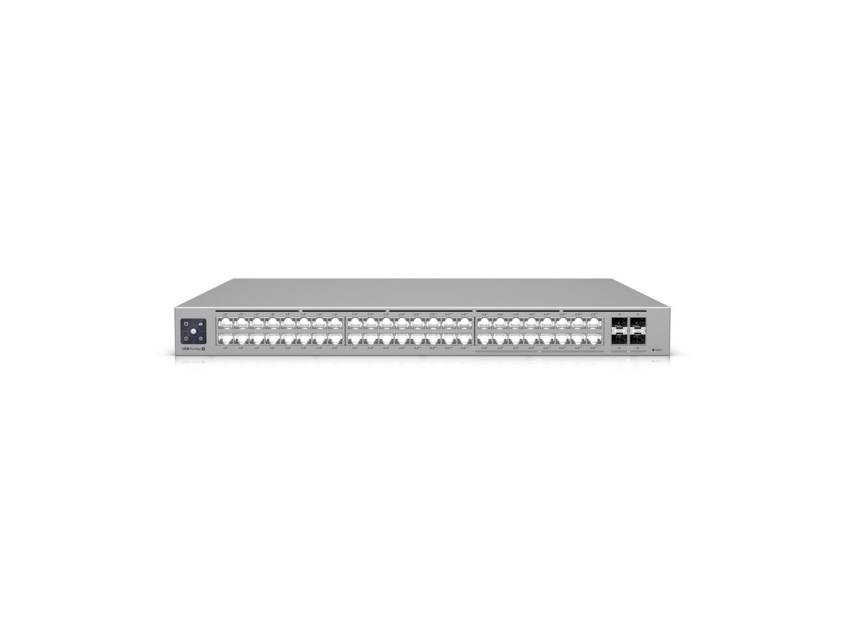 Ubiquiti USW-PRO-MAX-48-POE commutateur réseau L3 2.5G Ethernet (100/1000/2500) Connexion Ethernet, supportant l'alimentation via ce port (PoE) Gris