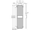 Panneau arrière de l'unité enfichable de type cadre SCHROFF, lisse, 6 U, 28 HP