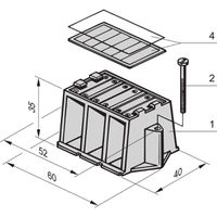Étiquette d'identification SCHROFF avec couvercle transparent pour barres conductrices