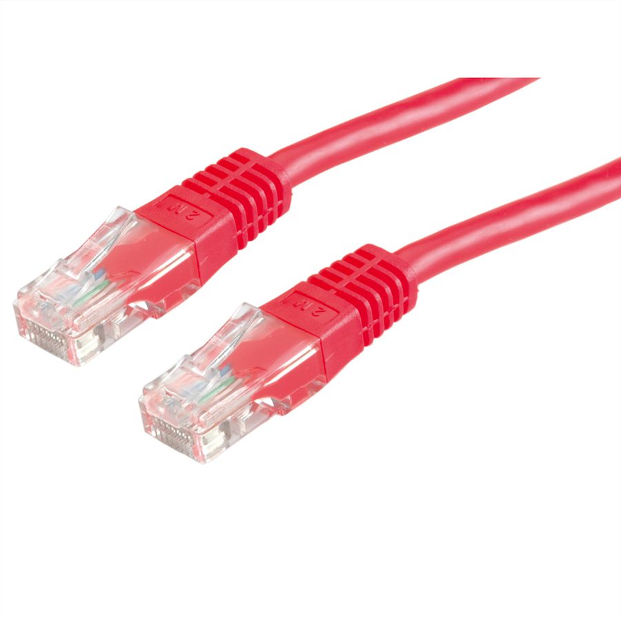 Cordon VALUE Cat.6 (Classe E) UTP confectionné, rouge, 5 m