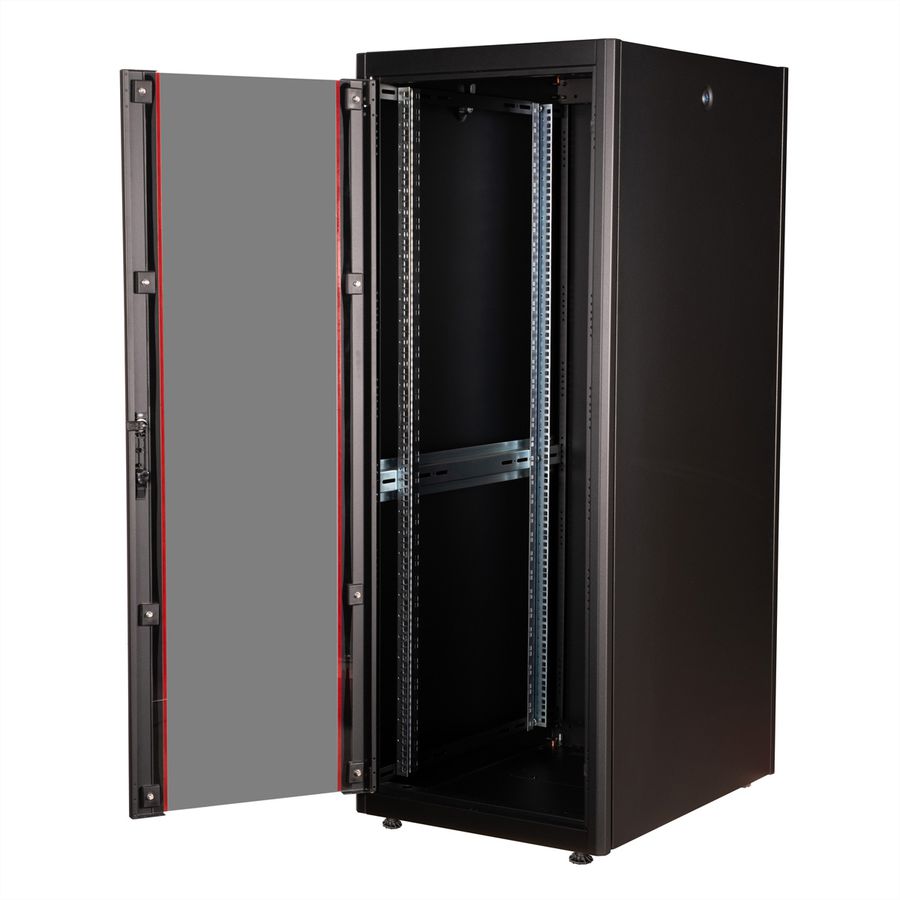 ROLINE 19" Baie réseau Basic 32U, 600x800 LxP Porte verre noir