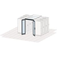 Porte coulissante SCHROFF pour le confinement d'allée, manuelle, 1200W, RAL 7021