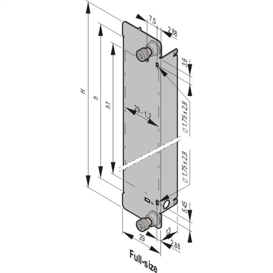 Module AMC SCHROFF avec poignée de traction, MTCA.4, Double Full-Size, acier