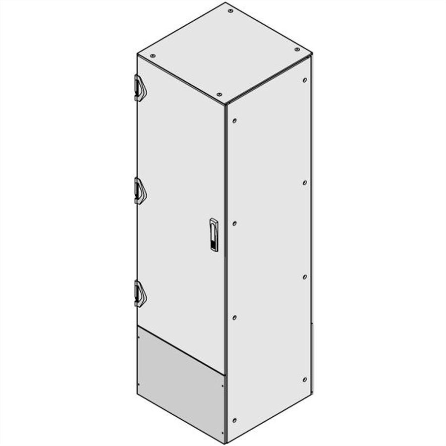 Plaque de connexion Varistar SCHROFF pour porte raccourcie/panneau arrière, IP 55, RAL 7021, 400H 800W