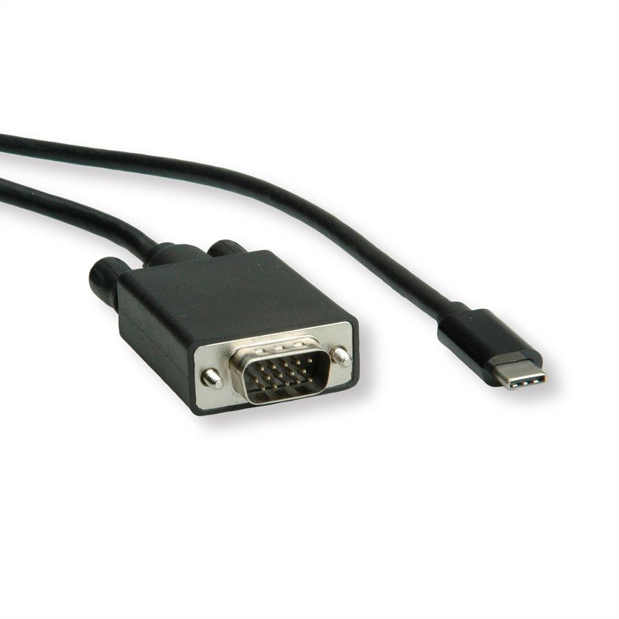 ROLINE Câble adaptateur type C - VGA, M/M, 1 m