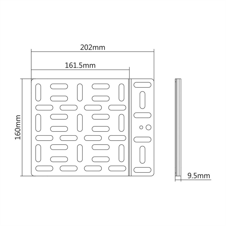 ROLINE Support pour lecteur multimédia, petit (202 x 160 mm)