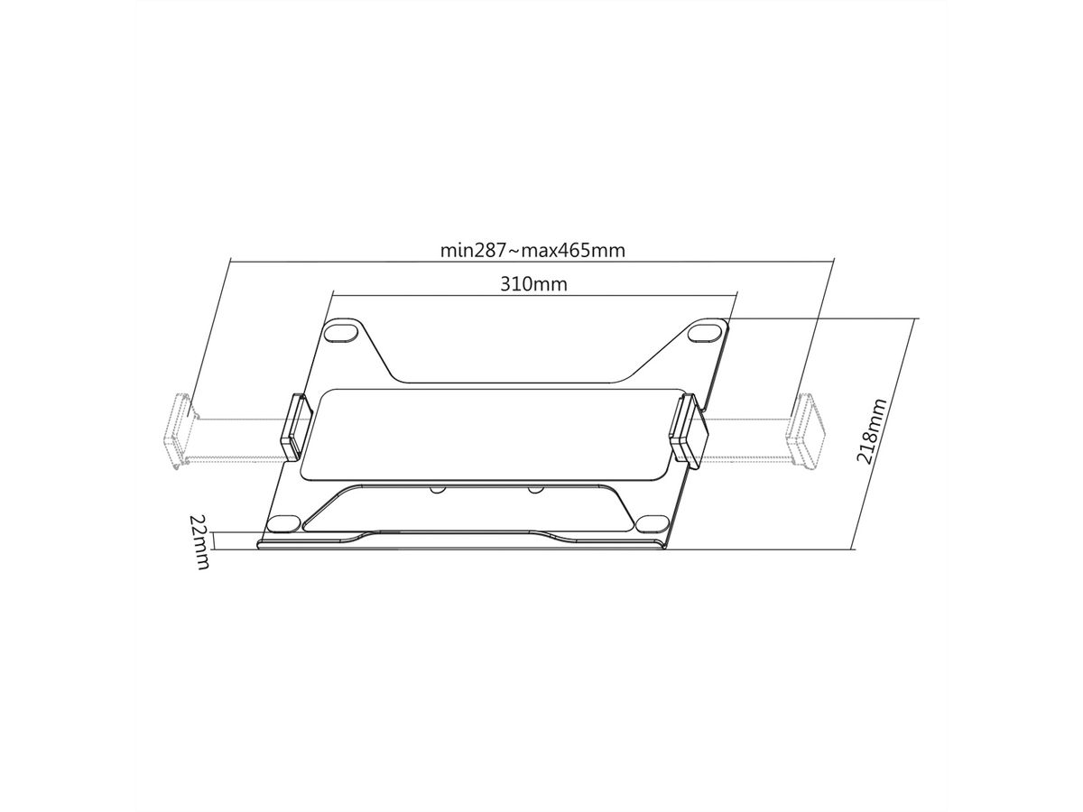 VALUE Support pour tablette, universel, ajustable, compatible VESA