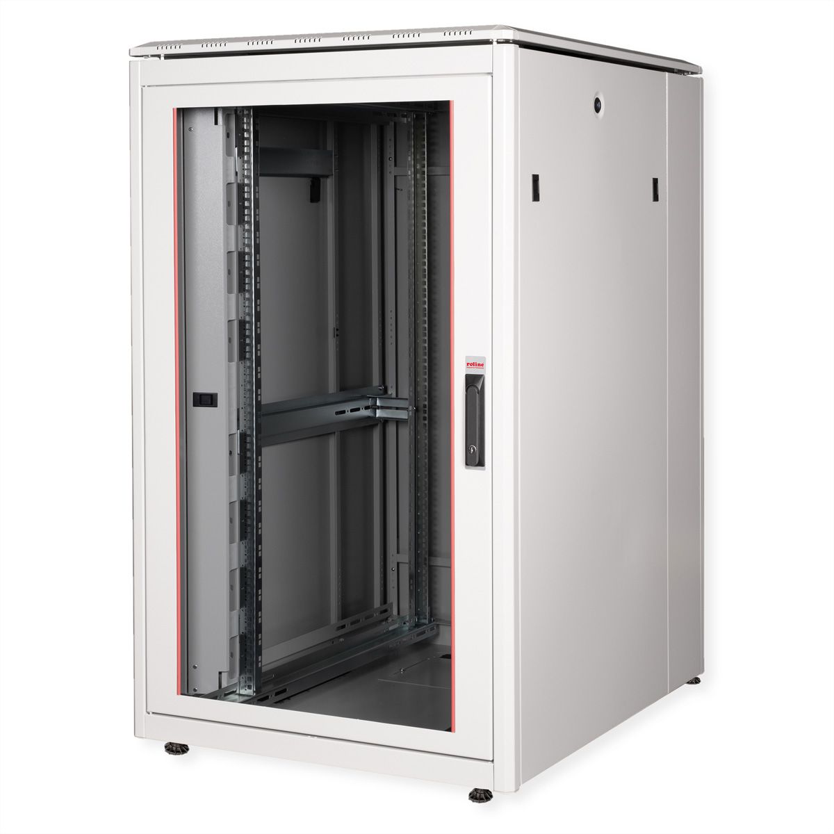 ROLINE 19" Baie réseau Pro 26U, 800x1000 LxP Porte verre gris