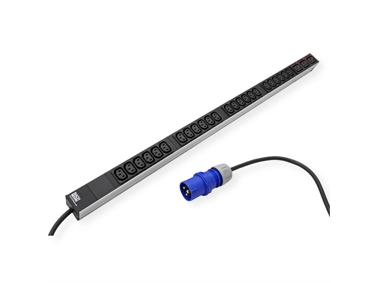 BACHMANN IT PDU ALU 1U 24x C13 3x C19 CEE 16A bleu
