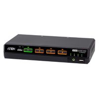 ATEN CS1184DPH4C Commutateur KVM sécurisé universel, 4 ports USB 5K DisplayPort/HDMI avec CAC