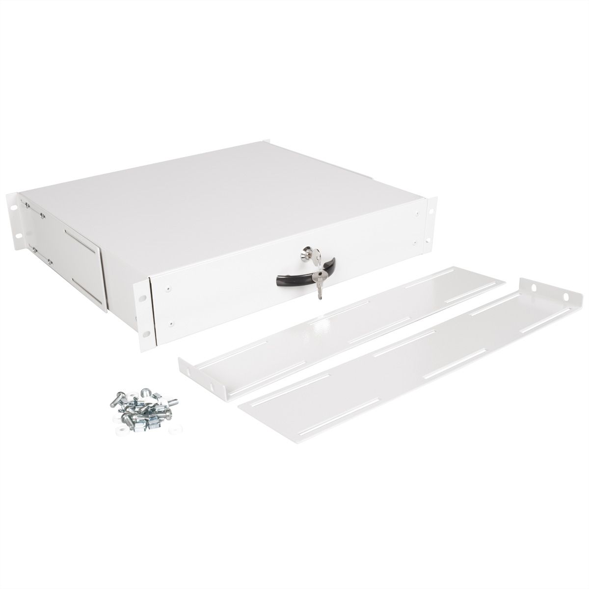 ROLINE 19" Tiroir pour clavier 2U, 400P fermable gris