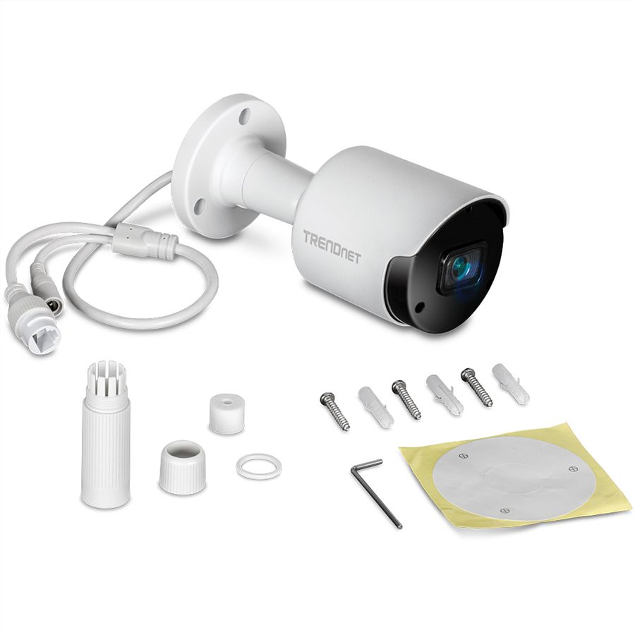 TRENDnet TV-IP1514PI Caméra réseau Bullet 5 MP, 81°, IR-LED 30m, WDR H.265 5MP pour intérieur/extérieur