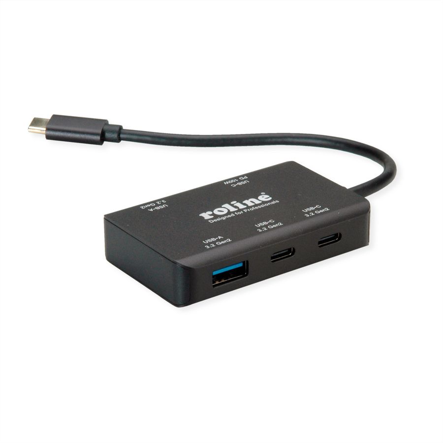 ROLINE Hub USB 3.2 Gen2 , 4 ports (2x A + 2x C), +PD(100W)
