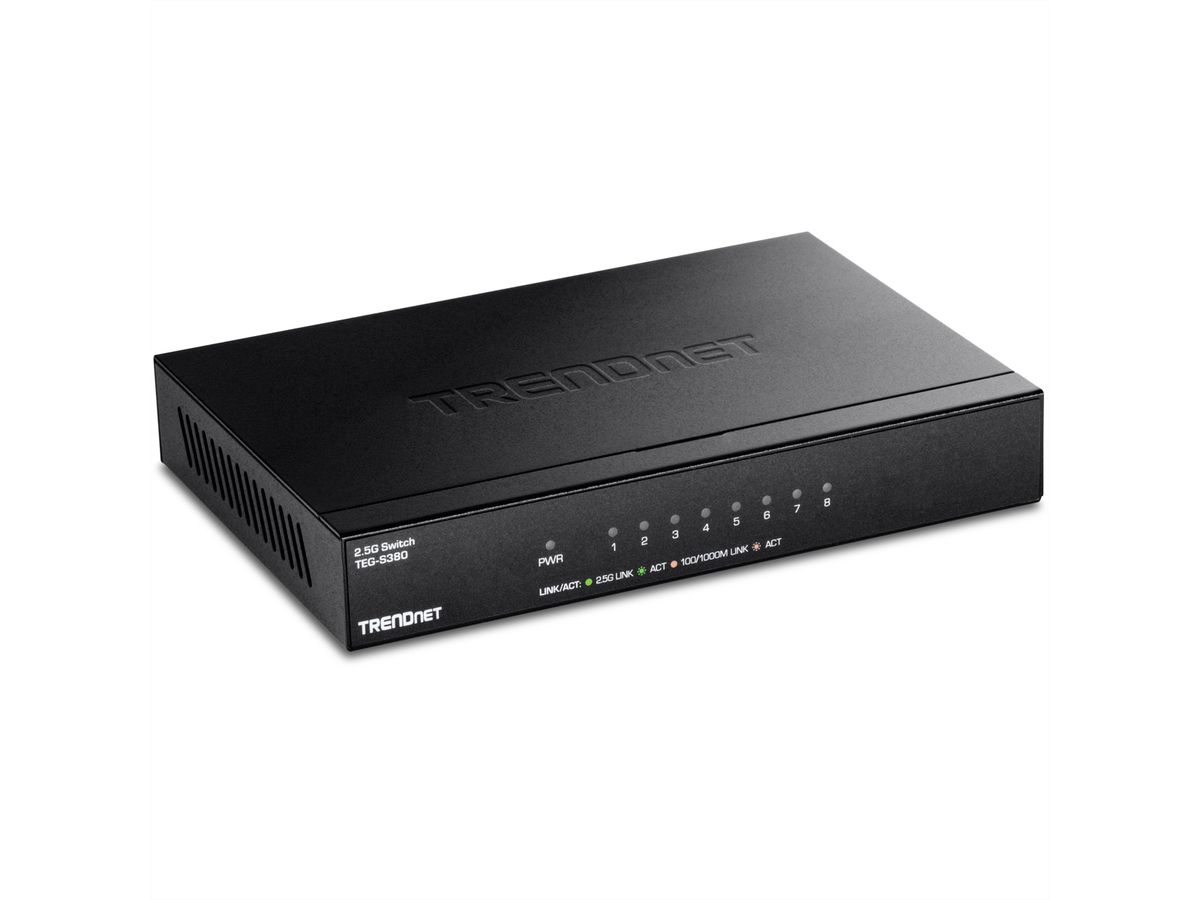 TRENDNET TEG-S380 Switch 2.5G non administrable à 8 ports, noir