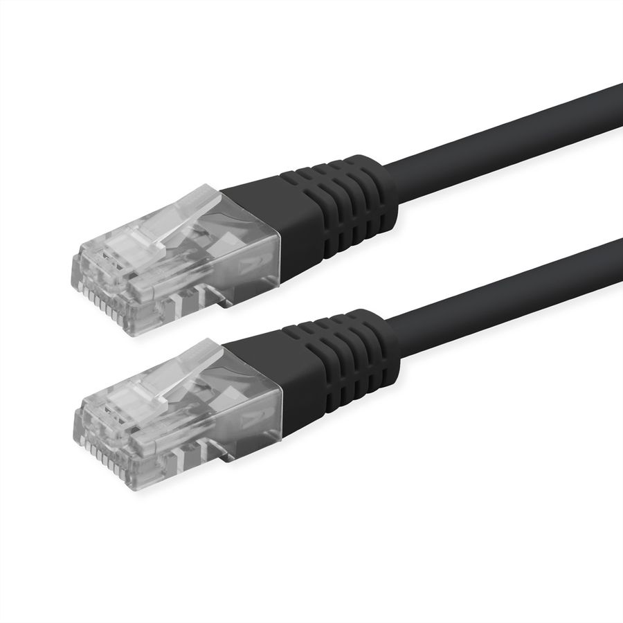 ROLINE Cordon Cat.6 (Classe E), UTP, PoE, noir, 5 m
