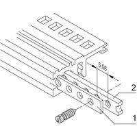 Bande perforée pour rail horizontal SCHROFF, 40 CV