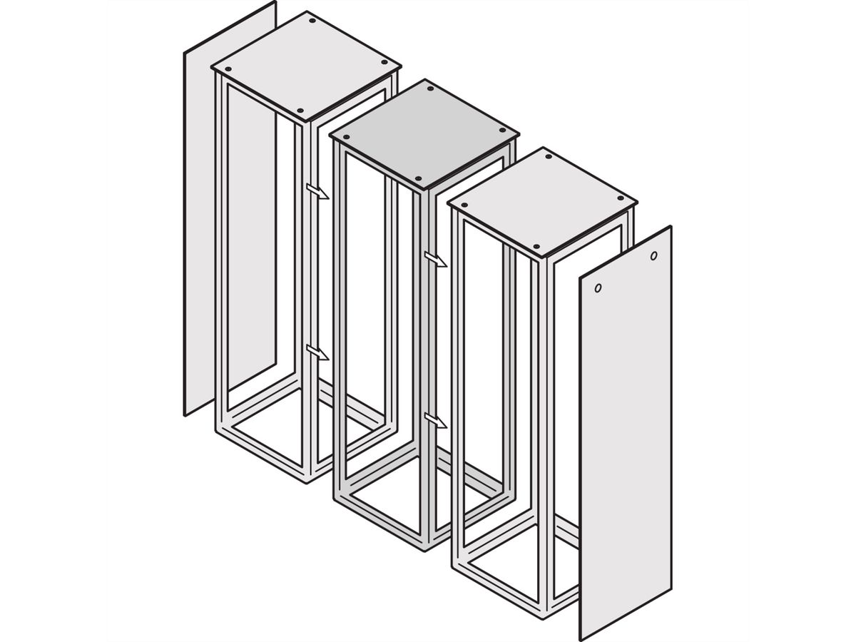 Kit de montage latéral SCHROFF pour Varistar, IP 55, avec joint d'étanchéité