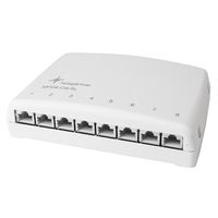 TELEGÄRTNER Mini distributeur TH35/AP, blanc alpin, MPD8-HS K Cat.6A (profond selon ISO/IEC)